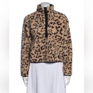 Savlor Animal Print Faux Fur Jacket